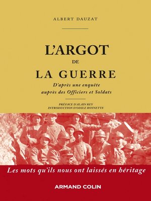 cover image of L'argot de la guerre